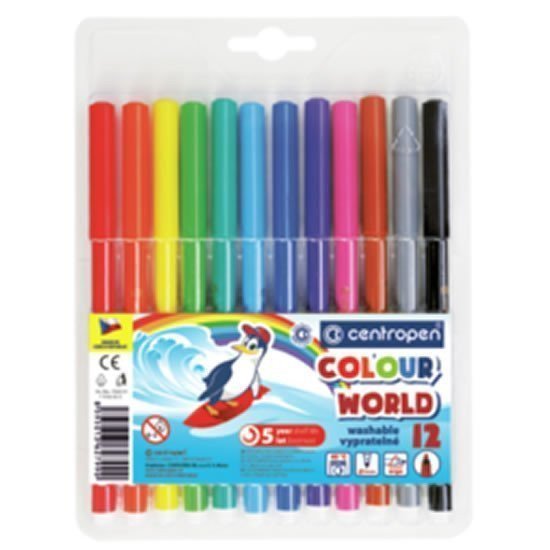 Centropen Fixy COLOUR WORLD 7550 trojboké sada 12 barev