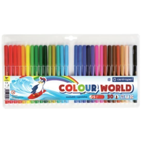 Centropen Fixy COLOUR WORLD 7550 trojboké sada 30 barev