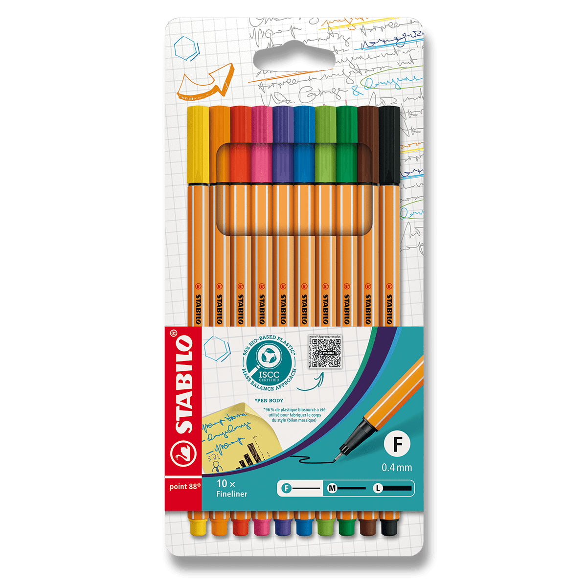 Popisovač STABILO point liner 88 sada 10 ks