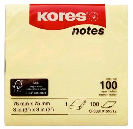 Samolepící bločky 75 x 75  100 papírků