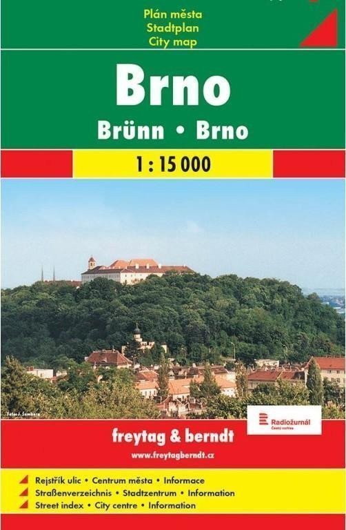 Brno mapa centrum 115 000