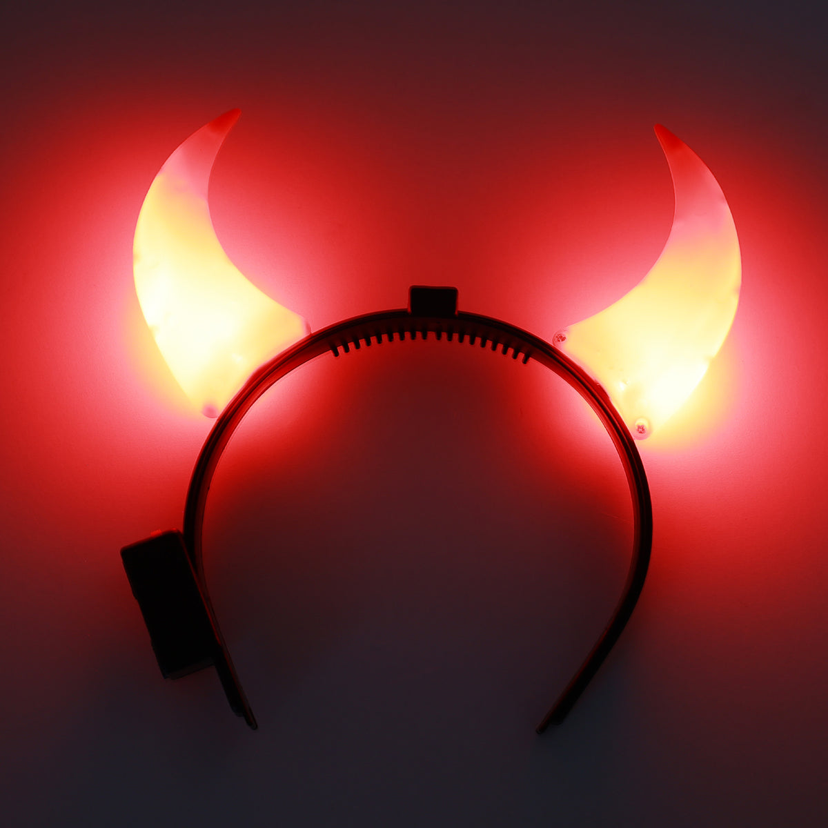 Glowing devil horn headband