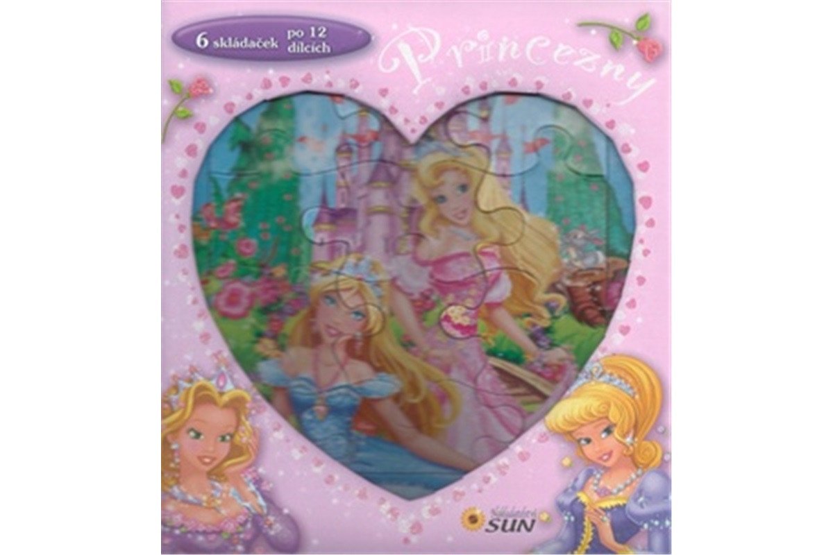 Princezny - skládačková knížka srdce