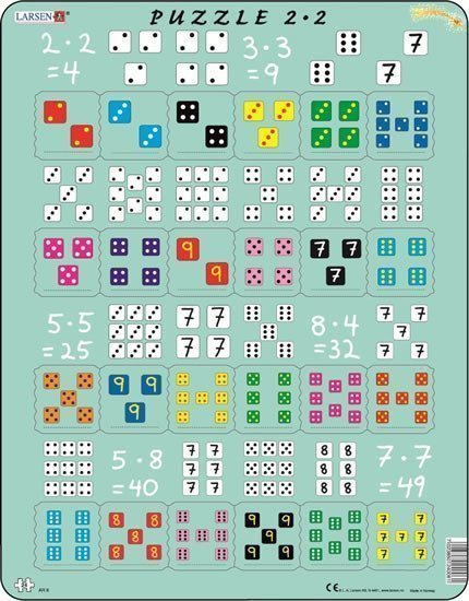 Puzzle MAXI - Násobení s kostkami24 dílků