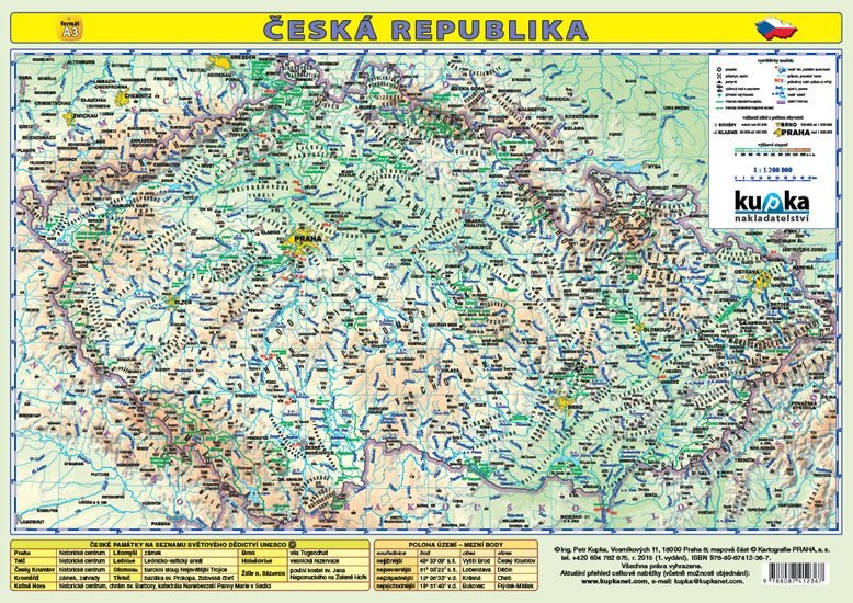 Česká republika - mapa A3 lamino – Kupka Petr