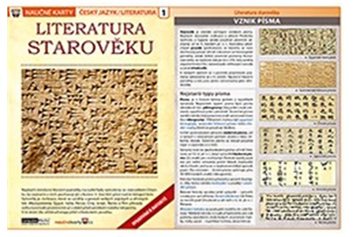Literatura starověku - Naučné karty