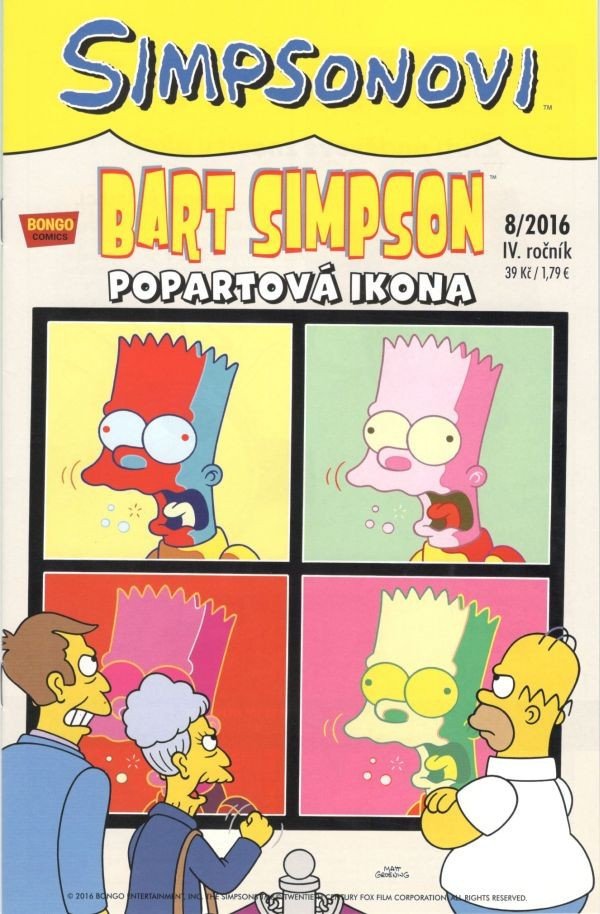 Simpsonovi - Bart Simpson 82016 - Popartová ikona – Groening Matt