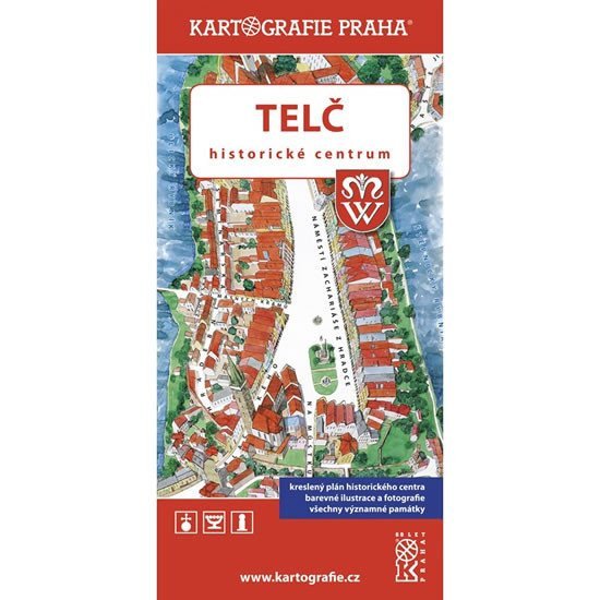 Telč - Historické centrumKreslený plán města