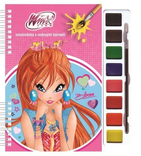 Winx Club Bloom - Omalovánky s vodovými barvami růžová
