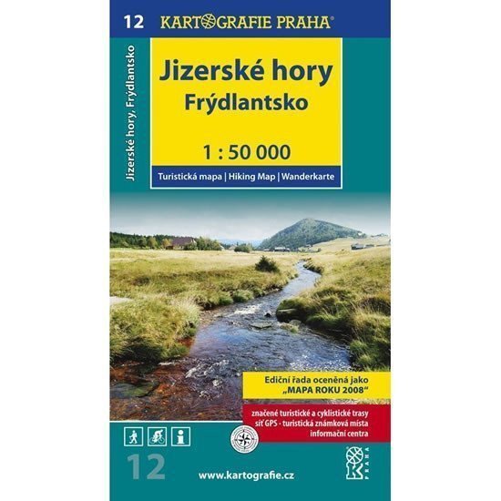 1 50T 12-Jizerské hory Frýdlantsko turistická mapa