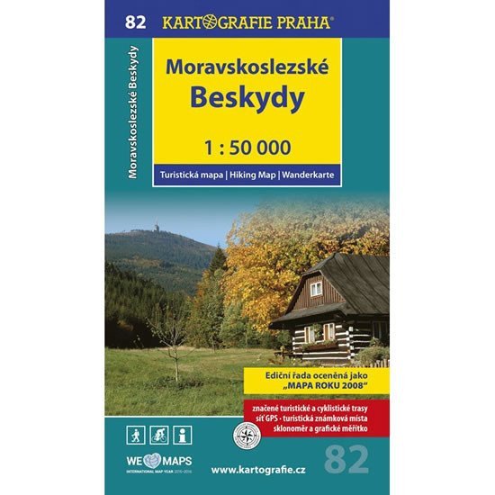 1 50T 82-Moravskoslezské Beskydy turistická mapa