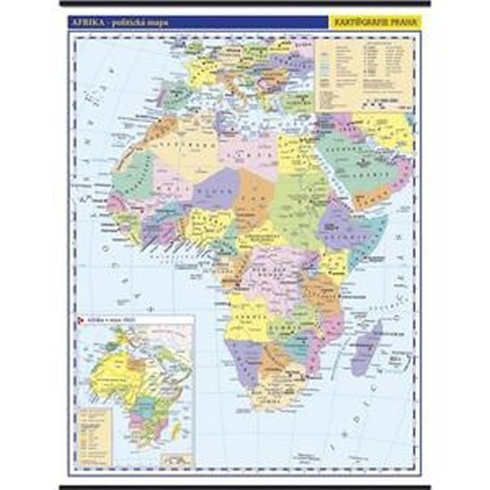 Afrika - školní nástěnná politická nástěnná mapa110 mil96x1265 cm