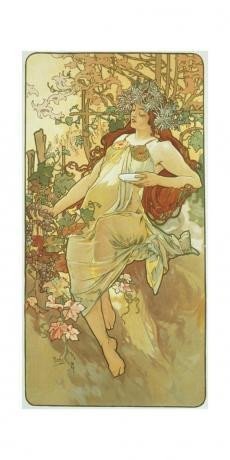 Pohled Alfons Mucha – Autumn dlouhý