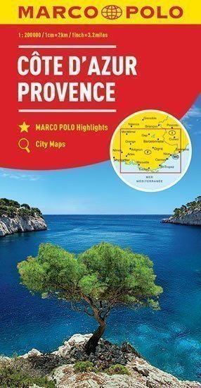 Francie - Azurové pobřeží, Provence mapa 1:200T (2017)