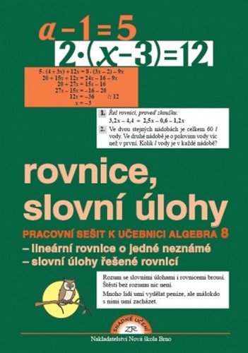 Algebra 8 rovnice a slúlohy pracovní sešit – Rosecká Zdena