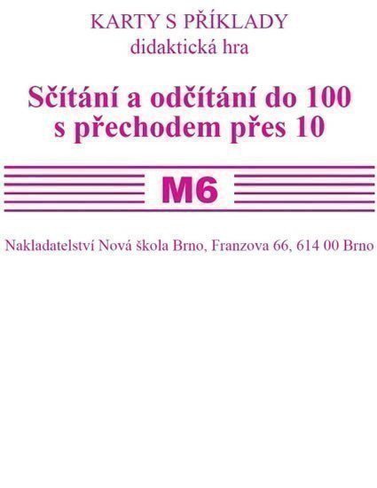 Sada kartiček M6 - sčítání a odčítání do 100 s přechodem přes 10