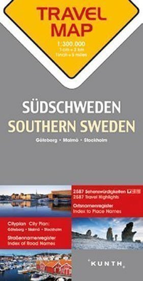 Švédsko jih 1:300T TravelMap KUNTH (2017)