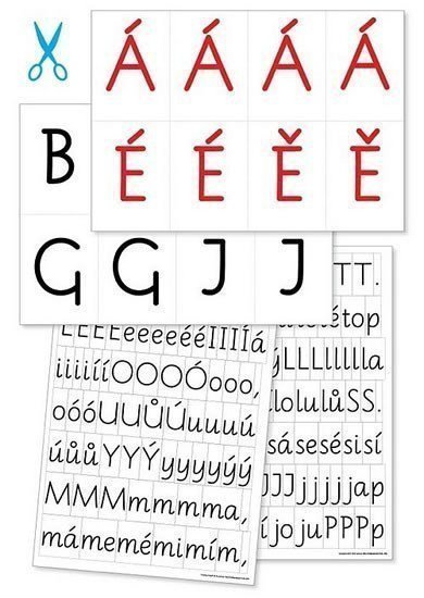 Comenia Script Písmena k vystřihování – Lencová Radana