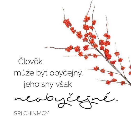 Korkový podtácek s citátem - Člověk může být obyčejný, jeho sny však  neobyčejné