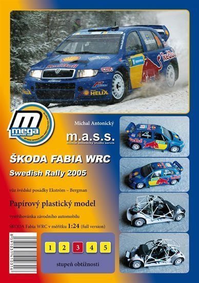 Škoda Fabia WRC ADAC Swedish Rally 2005papírový model