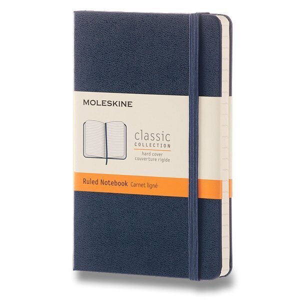 Zápisník Moleskine - tvrdé desky S linkovaný - modrý