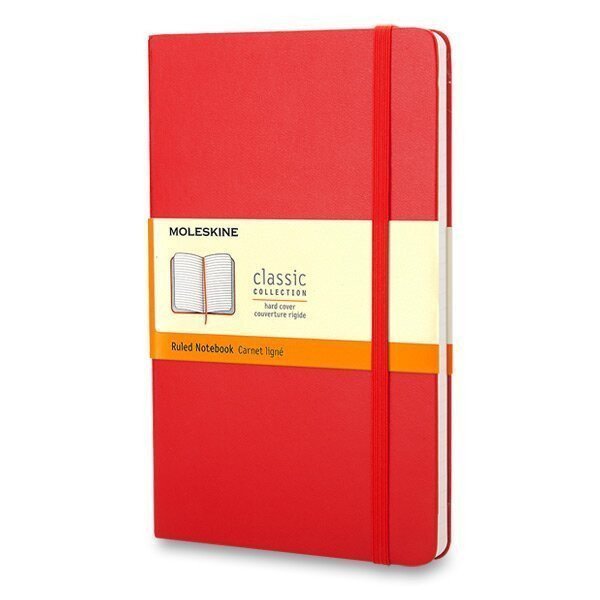 Zápisník Moleskine - tvrdé desky L linkovaný - červený