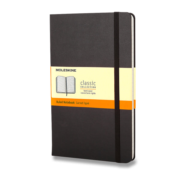 Zápisník Moleskine - tvrdé desky, L, linkovaný - černý