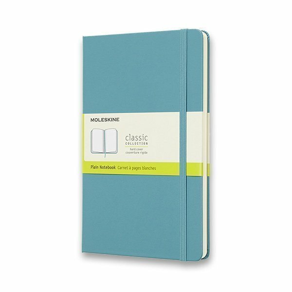 Zápisník Moleskine - tvrdé desky L čistý - tyrkysový