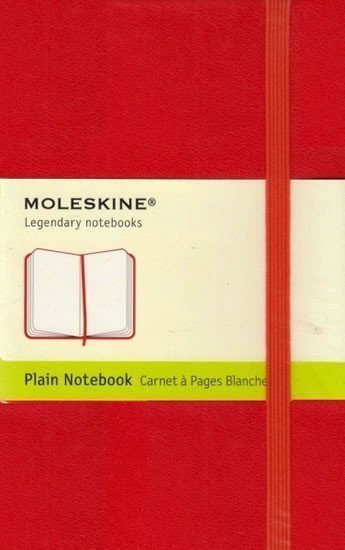 Zápisník Moleskine - tvrdé desky S čistý - červený