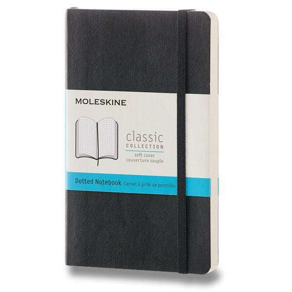 Zápisník Moleskine - měkké desky S tečkovaný - černý
