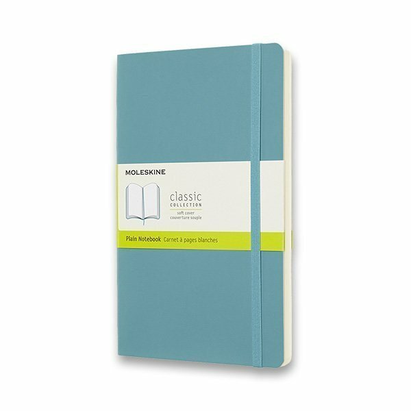 Zápisník Moleskine - měkké desky L čistý - tyrkysový