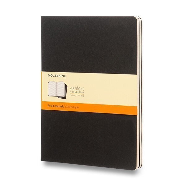 Sešity Moleskine Cahier XL linkované 3 ks - černý