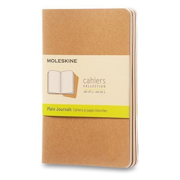 Sešity Moleskine Cahier S čisté 3 ks - karton