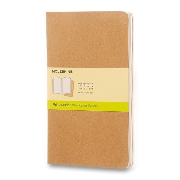 Sešity Moleskine Cahier L čisté 3 ks - karton