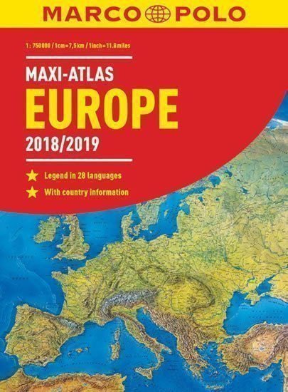 Europe 2018/19 maxi atlas 1:750 000 (2018)