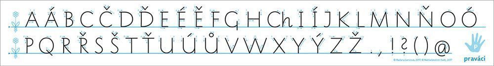 Záložka s abecedou 1 ročník - Praváci – Lencová Radana