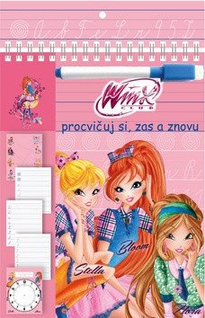 Winx Club - Stíratelné listy A5 s popisovačem – Procvičuj si zas a znovu