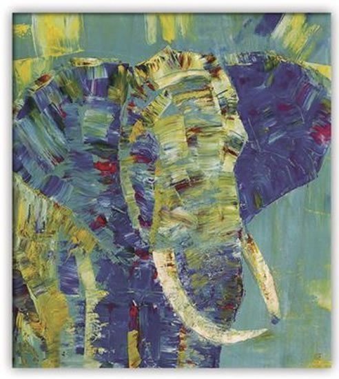 Obraz dřevěný Elephant 450x520
