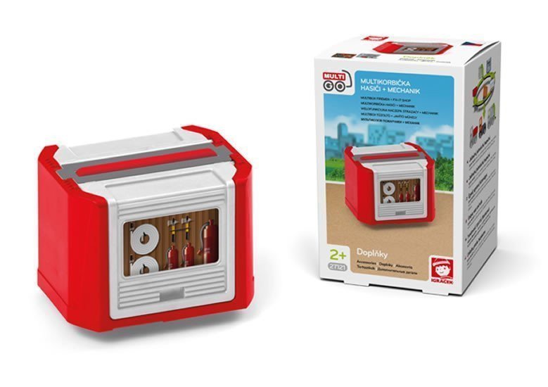 IGRÁČEK MULTIGO - Multikorbička červená Hasiči  Mechanik