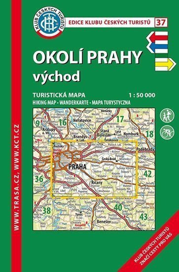 Okolí Prahy - východ 150 000KČT 37 Turistická mapa