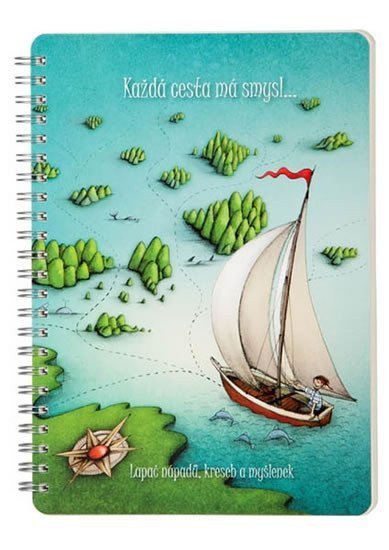 Kroužkový blok KAŽDÁ CESTA MÁ SMYSL A5 linka 50 listů