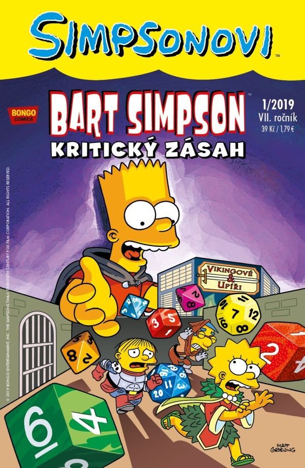 Simpsonovi - Bart Simpson 12019 - Kritický zásah – group of authors