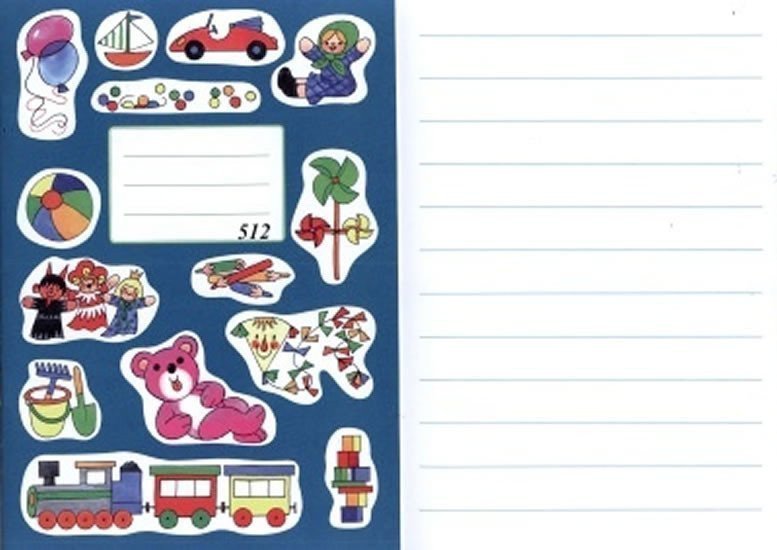 Sešit 512 - modrý A516mm linky