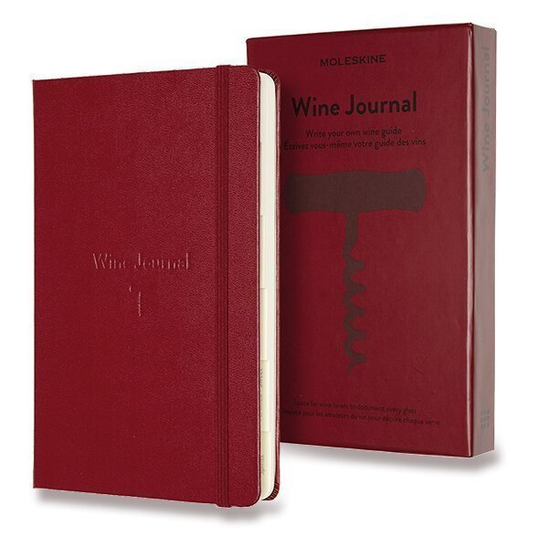 Zápisník Moleskine Passion Wine Journal - tvrdé desky - L vínový