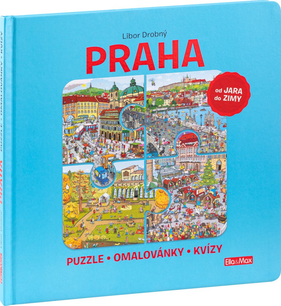 PRAHA - Puzzle omalovánky kvízy – Drobný Libor