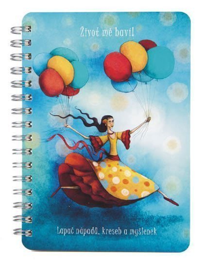 Kroužkový blok BALÓNKY A6 linka 50 listů