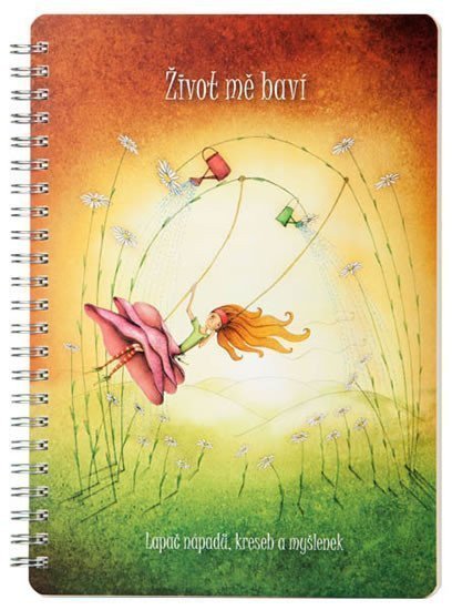 Kroužkový blok ŽIVOT MĚ BAVÍ A5 čistý 50 listů