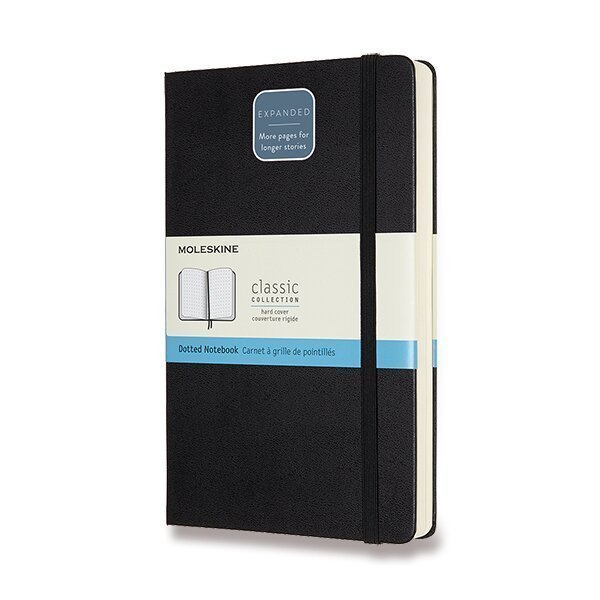 Zápisník Moleskine Expanded - tvrdé desky - L tečkovaný černý