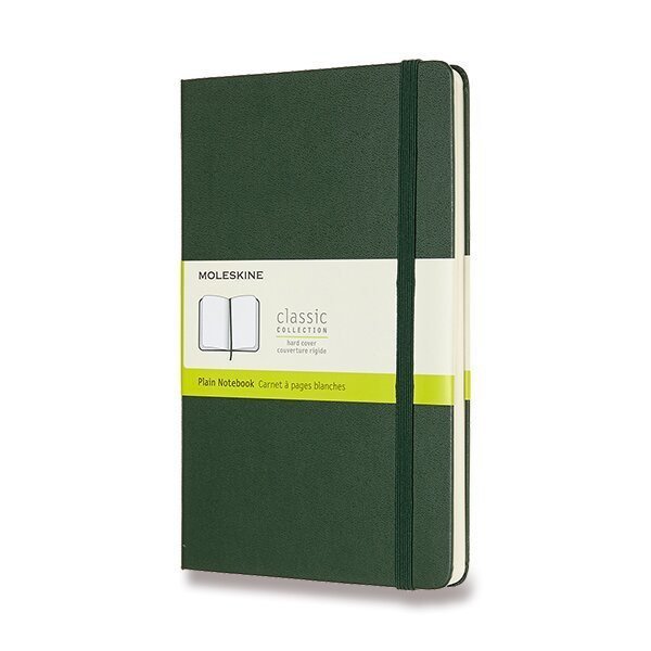 Zápisník Moleskine - tvrdé desky L čistý - tm zelený