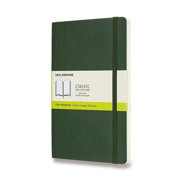 Zápisník Moleskine - měkké desky L čistý - tm zelený